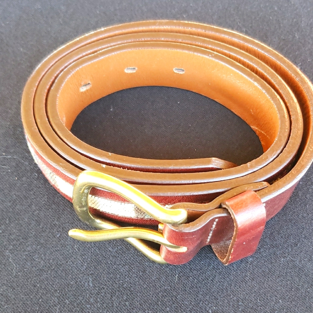 Duluth leather belt with multicolor band